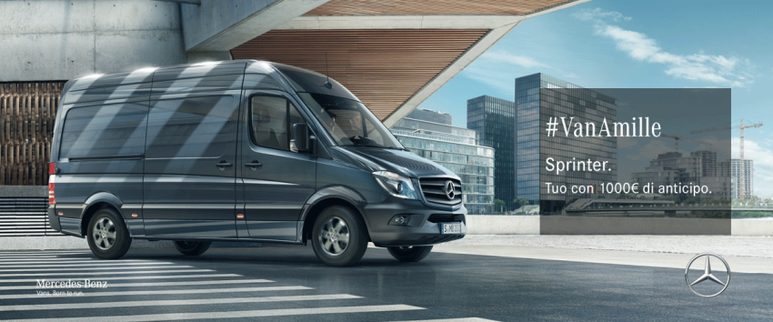 Mercedes-Benz Sprinter. Solo 1000€ di anticipo.