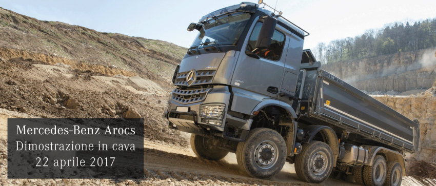 Mercedes-Benz Arocs. Dimostrazione in Cava