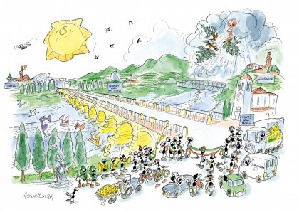 Grande festa a Ponte della Priula oggi.