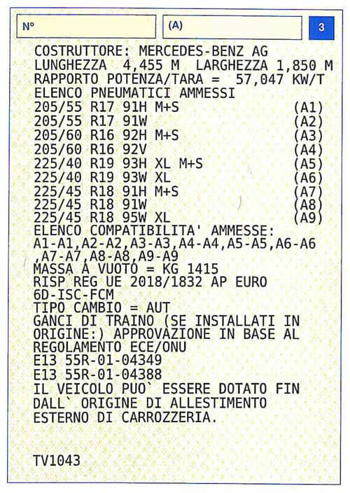 Codice velocità pneumatici e gomme