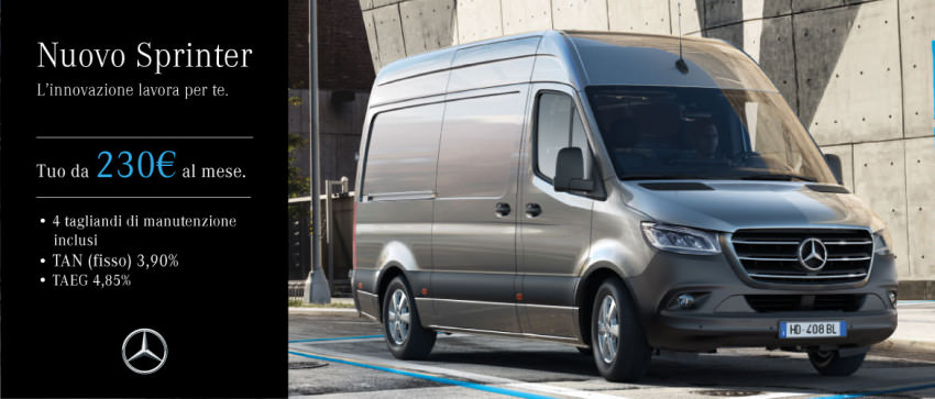 Mercedes-Benz Sprinter. Tuo con manutenzione inclusa.