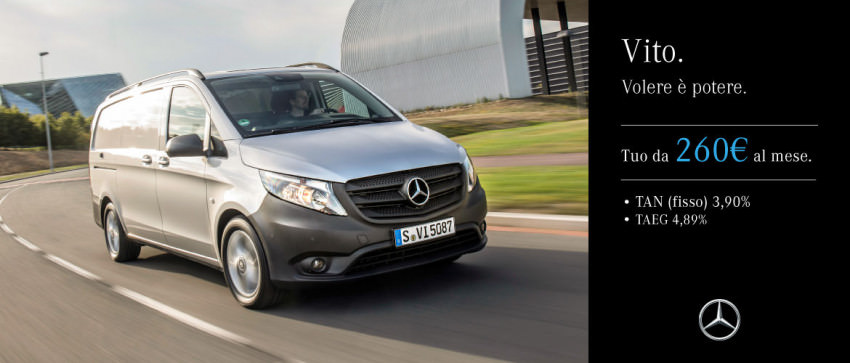 Mercedes-Benz Vito. Tuo da 260€ al mese