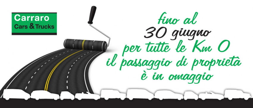 Passaggio di proprietà gratuito su tutte le KM0