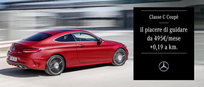 Guida la nuova Classe C Coupé da 495€ al mese con il nuovo dynamic lease