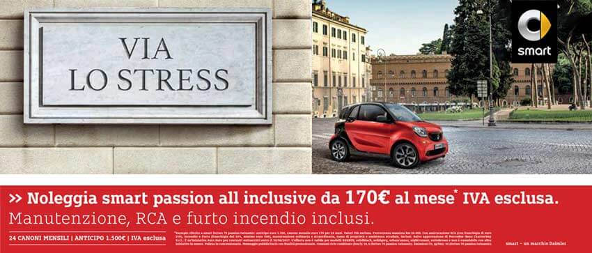 Noleggia smart passion all inclusive da 170€ al mese* IVA esclusa