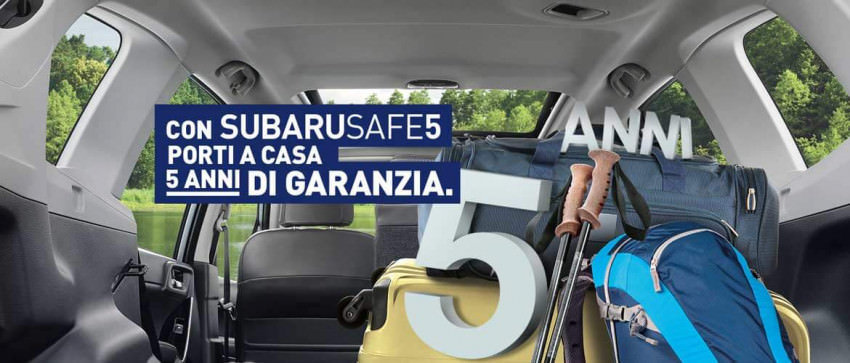 Gamma Subaru con 5 anni di garanzia inclusi nel prezzo.