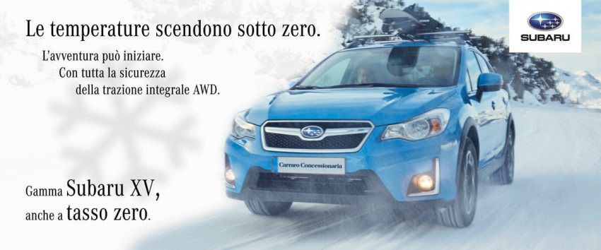 Subaru XV Anche A Tasso Zero. L’avventura Può Iniziare.