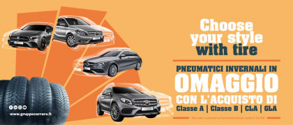 Pneumatici invernali in omaggio con Classe A, B, GLA e CLA