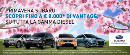 Subaru Spring: fino a 8.000€ di vantaggio per te
